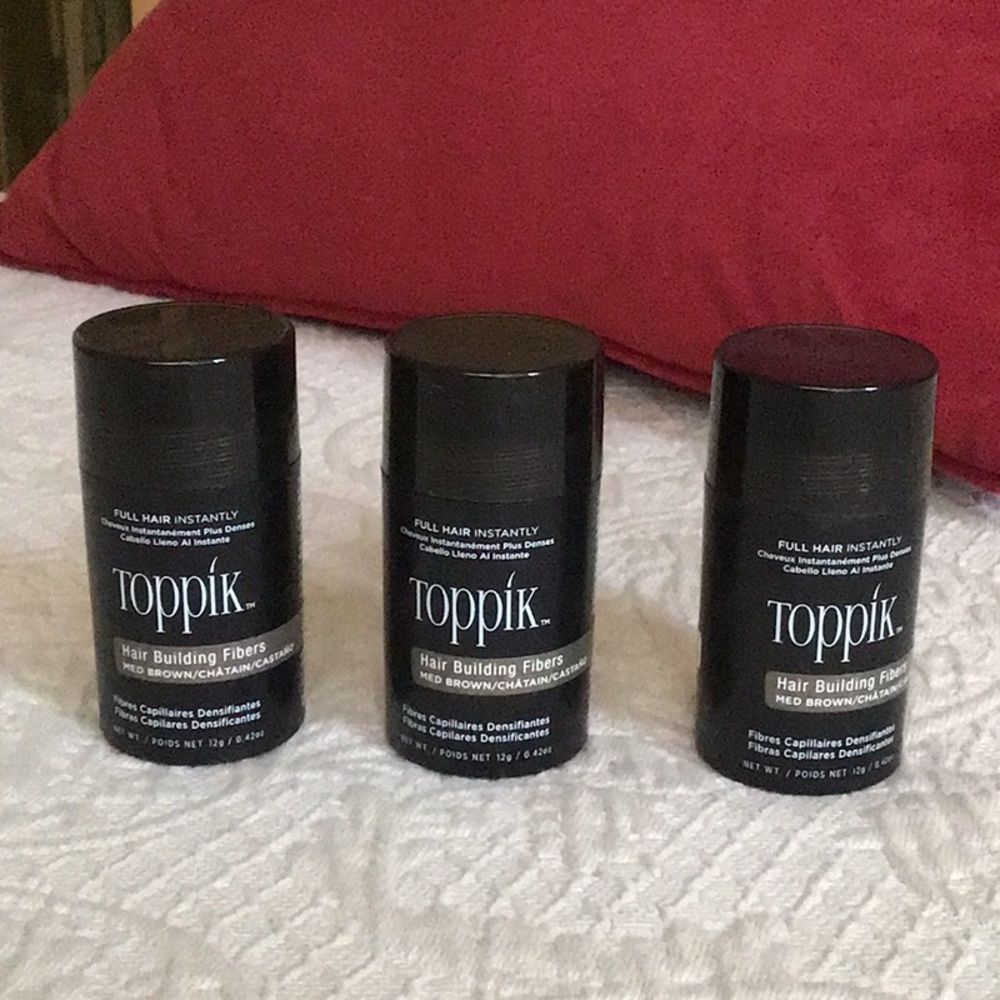 TOPPIK hair building fibers, medium brown
